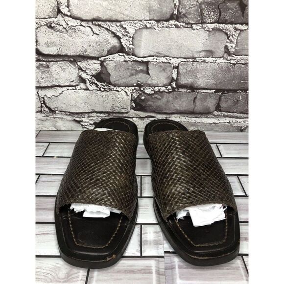 To Boot New York by Adam Derrick Brown Leather Slides Sandals Men Sz 8M US/41EU - Picture 4 of 16